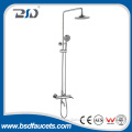 Luxury Brass Rain Shower Faucet Wall Mounted Chrome Bathroom Shower Rain Set Hand Shower 8" Shower Set